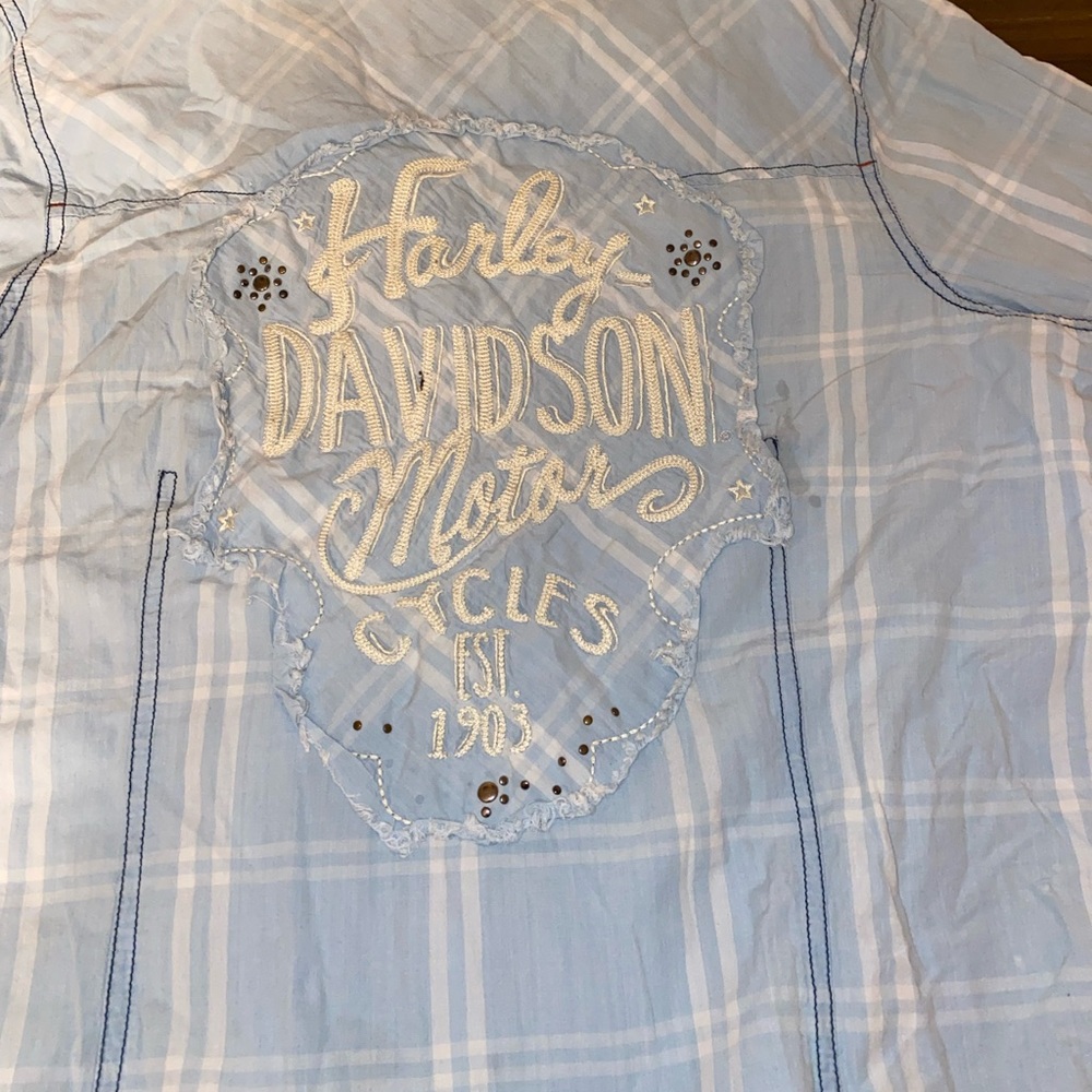 Denim button up